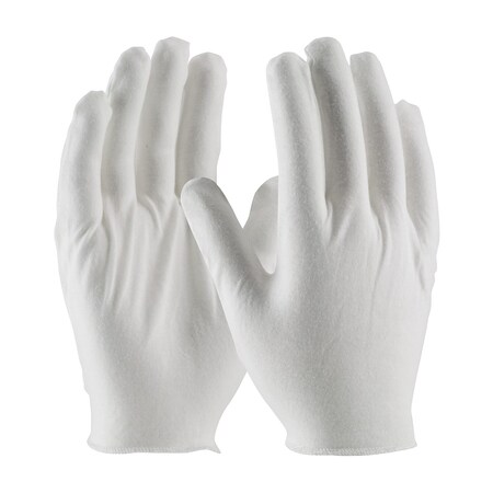 Pip Medium Weight Cotton Lisle Inspection Glove with Overcast Hem Cuff - Men's, 12PK 97-520H
